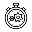 © MdDelowar - Stopwatch with Gear Inside Representing Time Efficiency Icon Design