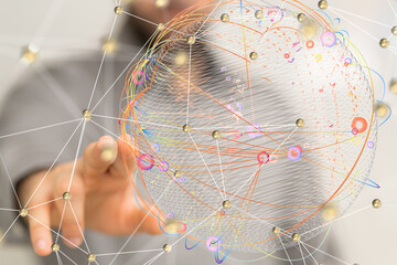 Aufkleber - conference Digital Network and data concept 3d