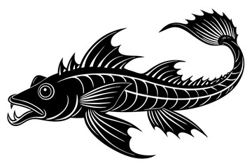 clean and scalable fish vector illustration perfect for aquatic-themed designs, seafood branding, ma