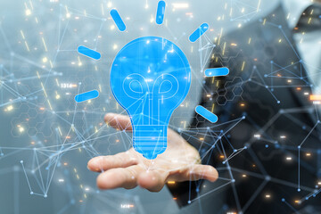 Aufkleber - Neural network 3D illustration. Big data and cybersecurity