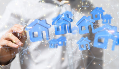 Poster - iot home Telecommunication network and wireless mobile internet