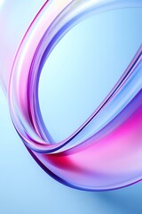 Poster - Flowing curved lines in pink and blue create dynamic abstract composition with smooth gradient transitions and light effects, suitable for modern business designs.