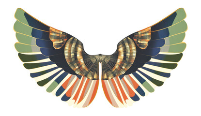 Wall Mural - png a symmetrical wing illustration pattern wings.