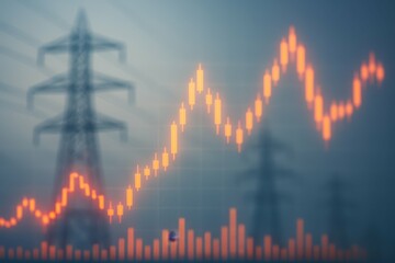 Poster - Financial Market Volatility with Graph Displaying Rising Trends