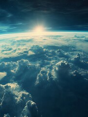 Wall Mural - the design of an earth hour poster should be realistic, in high definition, and have a space theme, 