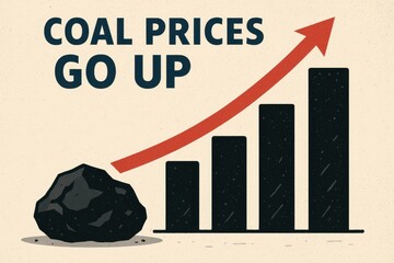 Poster - Surging Coal Prices Illustrated by an Upward Graph