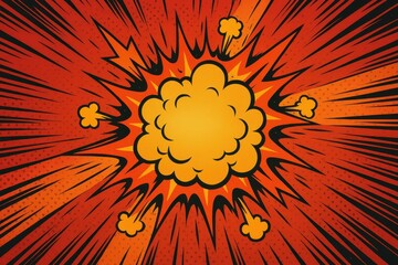 Poster - Colorful Comic Explosion Graphic in Bold, Dynamic Style