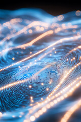 Poster - Dynamic digital waves virtual space abstract image high-tech environment close-up view innovative concept