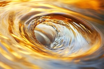 Poster - Golden Currents Capturing the Elegance of Swirling Warm Hues