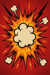 Aufkleber - comic style explosion with bold colors and dynamic shapes