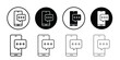 © Kajal - Text message icon logo set vector