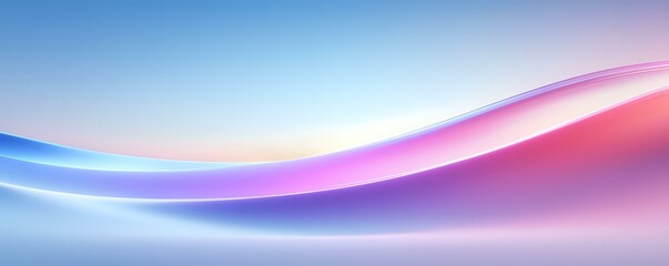 Aufkleber - smooth flowing curves with gradient colors transitioning from cool blue to vibrant pink and red agai