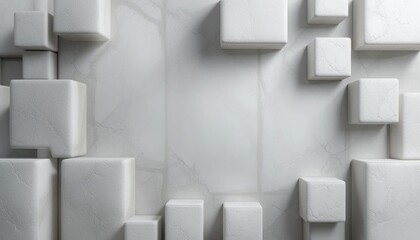 Fototapete - Geometric design elements modern architecture digital background minimalist aesthetic clean view artistic concept for enhanced visual impact