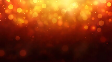 Poster - Warm and glowing orange and yellow bokeh light effect background