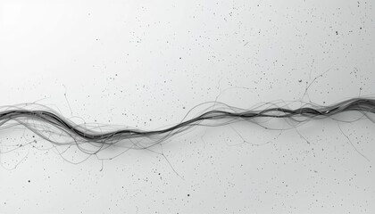 Poster - Fluid motion abstract lines digital space visual art minimalist environment close-up view conceptual design for creative inspiration
