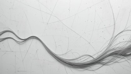 Poster - Delicate fiber movement studio setting abstract photography minimalist aesthetic top-down view textural exploration