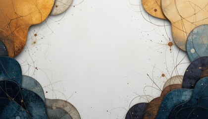 Poster - Abstract colorful background design featuring circular shapes and textures digital artwork contemporary style artistic environment aerial viewpoint visual composition