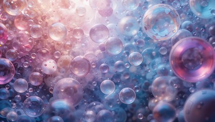 Poster - Captivating bubble formation display underwater setting abstract art ethereal environment macro viewpoint science and aesthetics combined