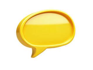 Poster - Yellow speech bubble icon vector illustration for communication and messaging app