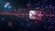 © Manita - Email concept with digital interface and binary code for communication and networking.