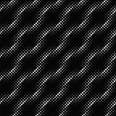 Poster - Abstract monochrome seamless rounded square pattern background