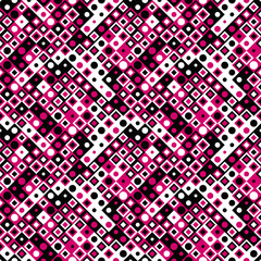 Poster - Diagonal mosaic pattern background design - seamless repetitive repeating vector illustration