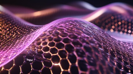Poster - An abstract and artistic depiction of a hexagonal lattice structure