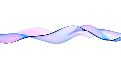 Poster - Abstract animation, background design with colorful wave, 4k looping video, 3d render