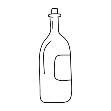 Bottle doodle. Isolated on white background