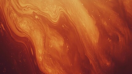 Poster - Abstract background featuring flowing orange and amber colored liquid patterns