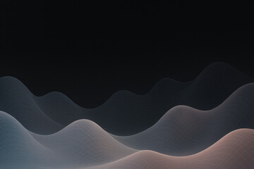 Poster - This captivating abstract design showcases elegant soft wireframes that gracefully cascade along the bottom edge creating a sense depth and movement essential for business strategy and decision-making
