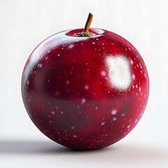 Poster - A vibrant red apple with a unique galaxy-like design. This digital illustration is stunning in its detail and realism. Cosmic Apple: A Stunning Red Apple with a Galaxy-Like Design