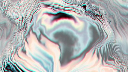 Aufkleber - Trippy psychedelic colorful rainbow liquid marble gradient waves animation. Trendy hypnotic abstract organic ebru ripples and folds fluid art video
