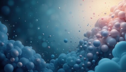 Poster - Dynamic colorful bubbles floating abstract background digital art vibrant environment close-up view creative concept for visual impact