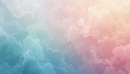 Poster - Soft gradient clouds in a serene sky nature abstract digital art calm environment aerial view dreamy concept for relaxation