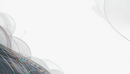 Poster - Dynamic abstract design elements digital space graphic illustration modern environment aerial viewpoint creative concept for visual impact