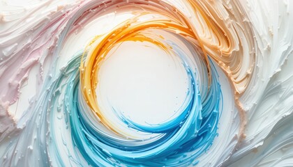 Poster - Dynamic swirling abstract art digital creation vibrant colors fluid motion close-up visual harmony