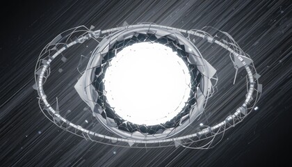 Poster - Dynamic energy sphere digital realm abstract imagery futuristic environment aerial view conceptual representation for modern technology