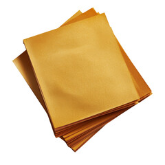 Poster - A sturdy stack of brown paper sheets perfect for various uses including crafting, wrapping, and everyday office tasks isolated on transparent background..