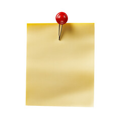 Poster - A bright pin securely fastened on a piece of paper highlighting the importance of notes and reminders in daily life isolated on transparent background..