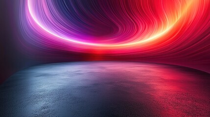 Poster - Abstract Cosmic Landscape: Vibrant Hues and Celestial Swirls