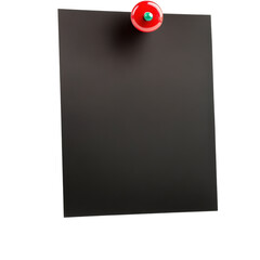 Poster - A striking red push button positioned on a black board for maximum visual impact and design appeal isolated on transparent background..