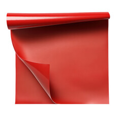 Poster - Bright red paper sheet for arts and crafts projects, school assignments, or creative design applications isolated on transparent background..