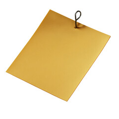 Poster - A bold yellow paper with a smooth texture set against a dark black background highlighting its vibrant color isolated on transparent background..