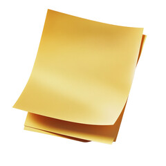 Poster - A single piece of paper isolated on a clean background ideal for use in design projects and minimalist presentations isolated on transparent background..