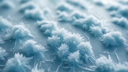 Poster - Light blue winter backdrop featuring frozen ice crystals.