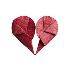 Poster - Two adorable red hearts positioned together symbolizing love and affection perfect for romantic themed designs and crafts isolated on transparent background..