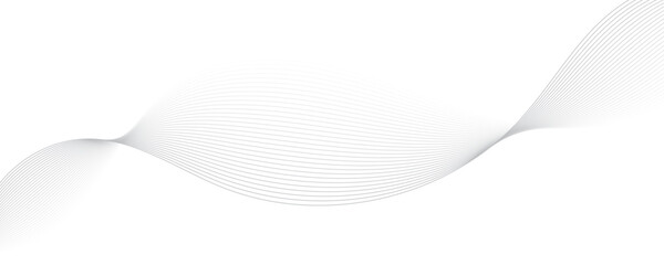 Poster - abstract gray linear background. flowing particles future technology concept abstract gray wave curv