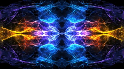 Poster - A mesmerizing sci-fi digital background with electric blue currents and abstract motion effects