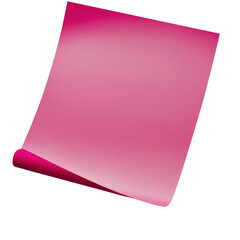 Poster - Soft pink paper placed elegantly against a deep black background highlighting its delicate color and texture isolated on transparent background..